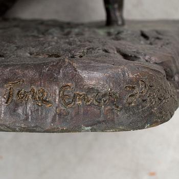 TORE ENAR HÖGLUND, sculpture, bronze. Signed and with foundry mark. Height 36 cm, length 59 cm.