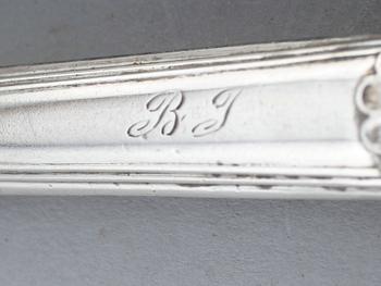 FRUKTKNIVAR, 6 st, silver, Carl Tengstedt, Göteborg 1845. Vikt ca 128 g.