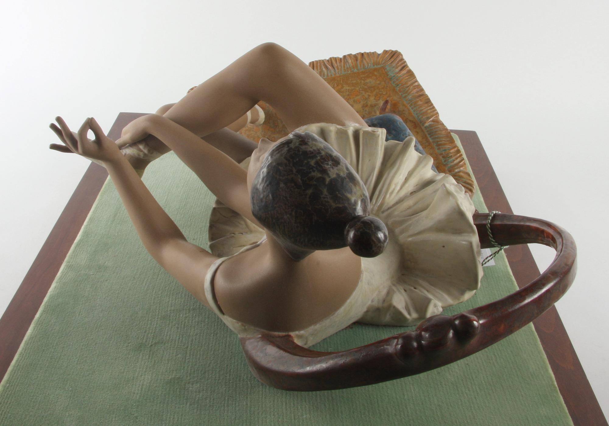 VÄGGSKULPTUR, stengods, märkt Lladro.