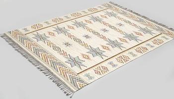 Märta Måås-Fjetterström, matta, "Vit botten", rölakan, ca 296,5 x 220,5-222,5 cm, signerad AB MMF.