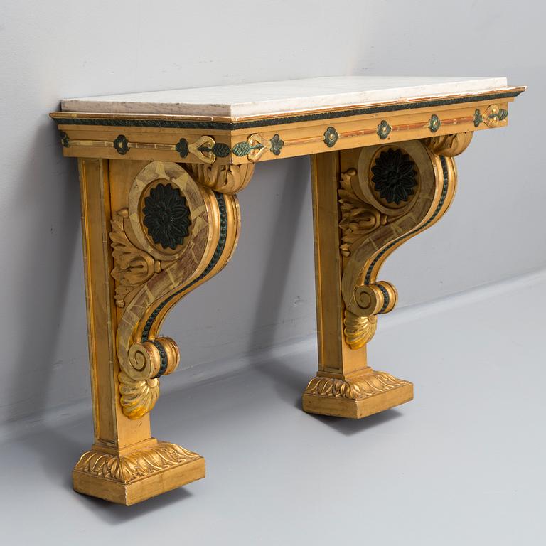 A Swedish Empire console table, early 19th century.