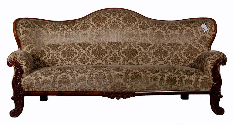 SOFFA samt 4 STOLAR, nyrokoko 1800-talets andra hälft.