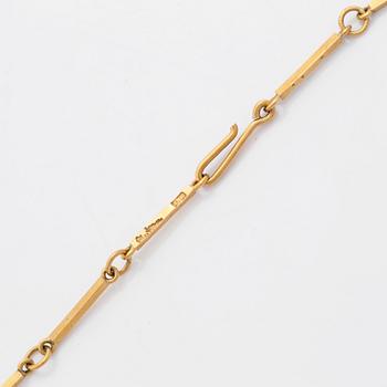 Wiwen Nilsson, a 18K gold and cabochon cut labradorite collier, Lund Sweden 1957.