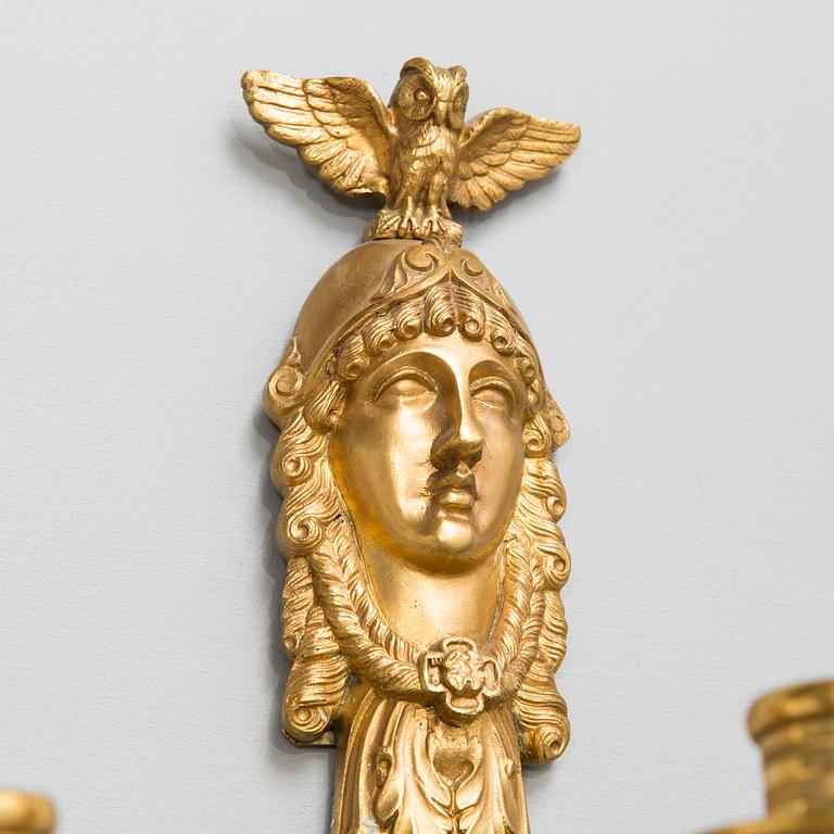 A pair of 19th-Century wall sconces.