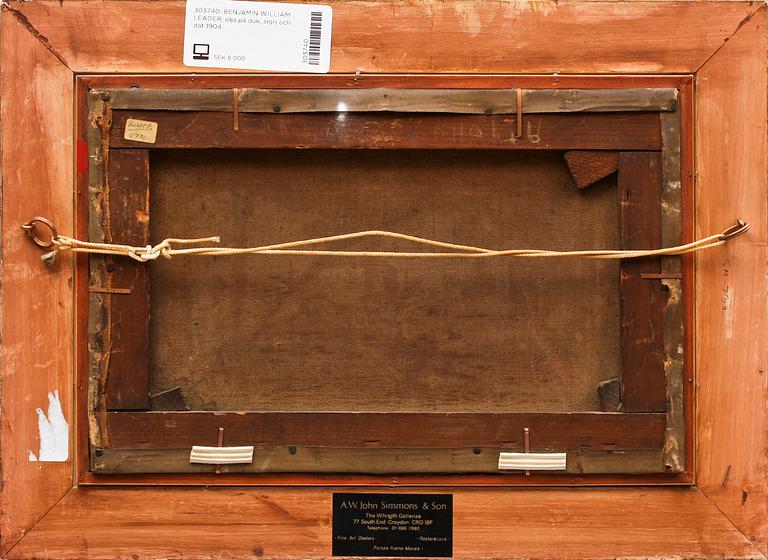 BENJAMIN WILLIAM LEADER, olja på duk, sign och dat 1904.