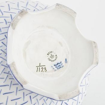 A 'Musselmalet' porcelain vase, Royal Copenhagen, Denmark, 1889-1922.