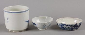 PARTI PORSLIN, 3 delar, Kina, 1800-tal.