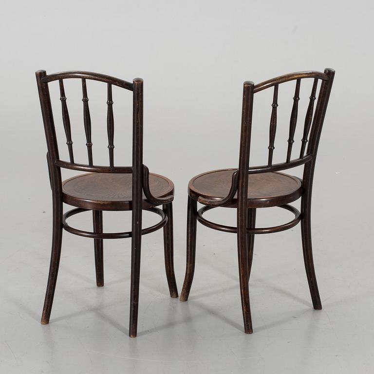 A PAIR OF BENTWOOD CHAIRS, MADE IN ROMANIA.
