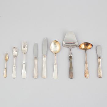 Eric Löfman, a 73-piece Swedish silver cutlery, model 'Uppsala', including MGAB, Lidköping 1967.