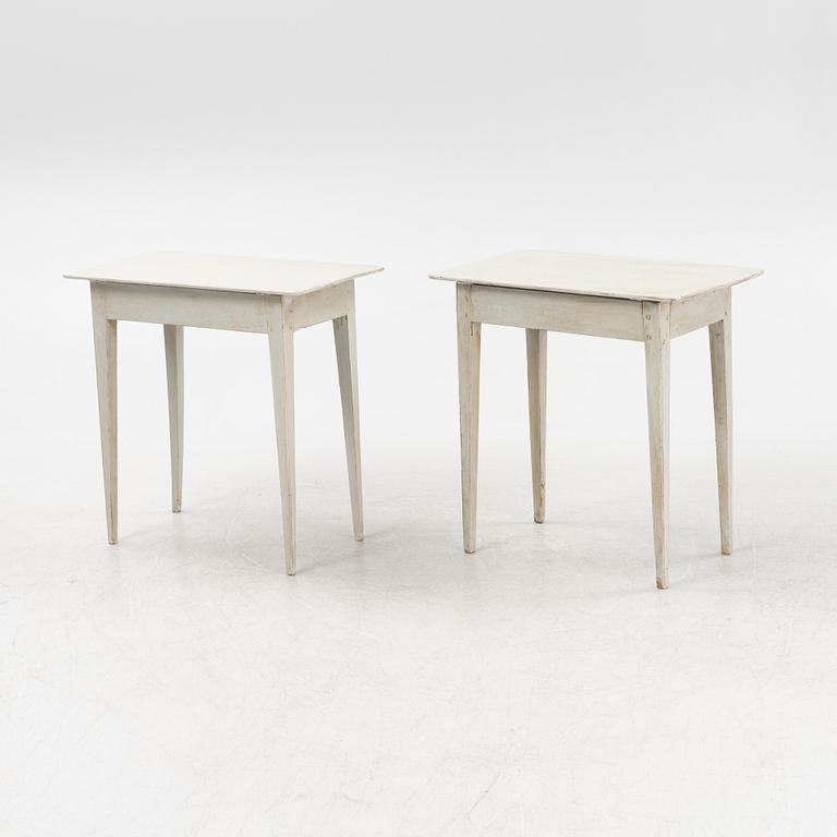 Two painted tables, 19th century.