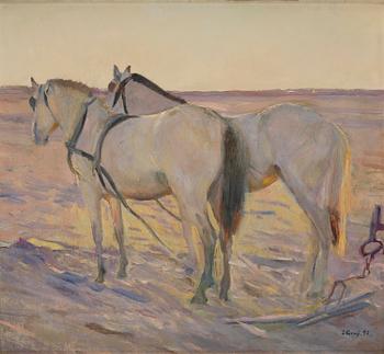 660. Paul Graf, Horses at Dusk (motif from Skagen).
