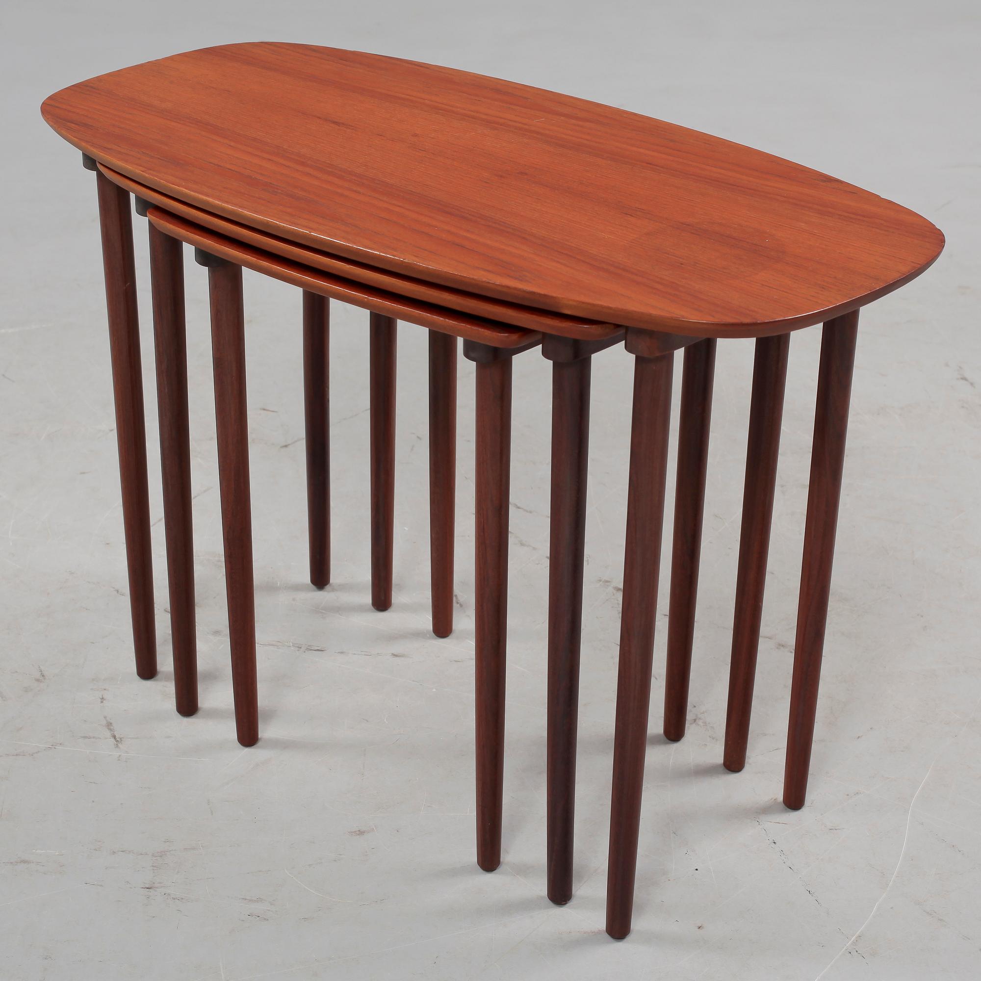 SATSBORD, 3 delar, Danmark, 1900-talets mitt.