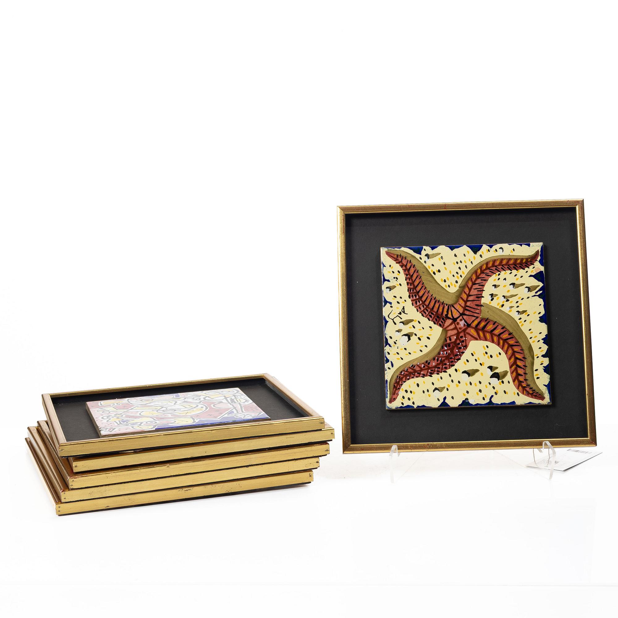 Salvador Dalí, after, six tiles.