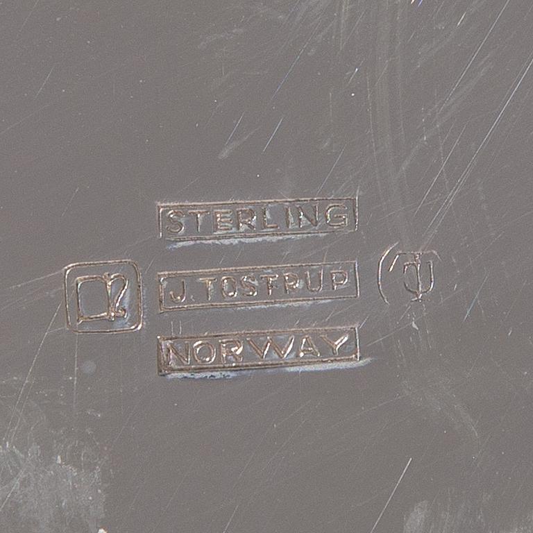 SKÅLFAT, silver och emalj, J. Tostrup, Norge. Vikt 704 g.