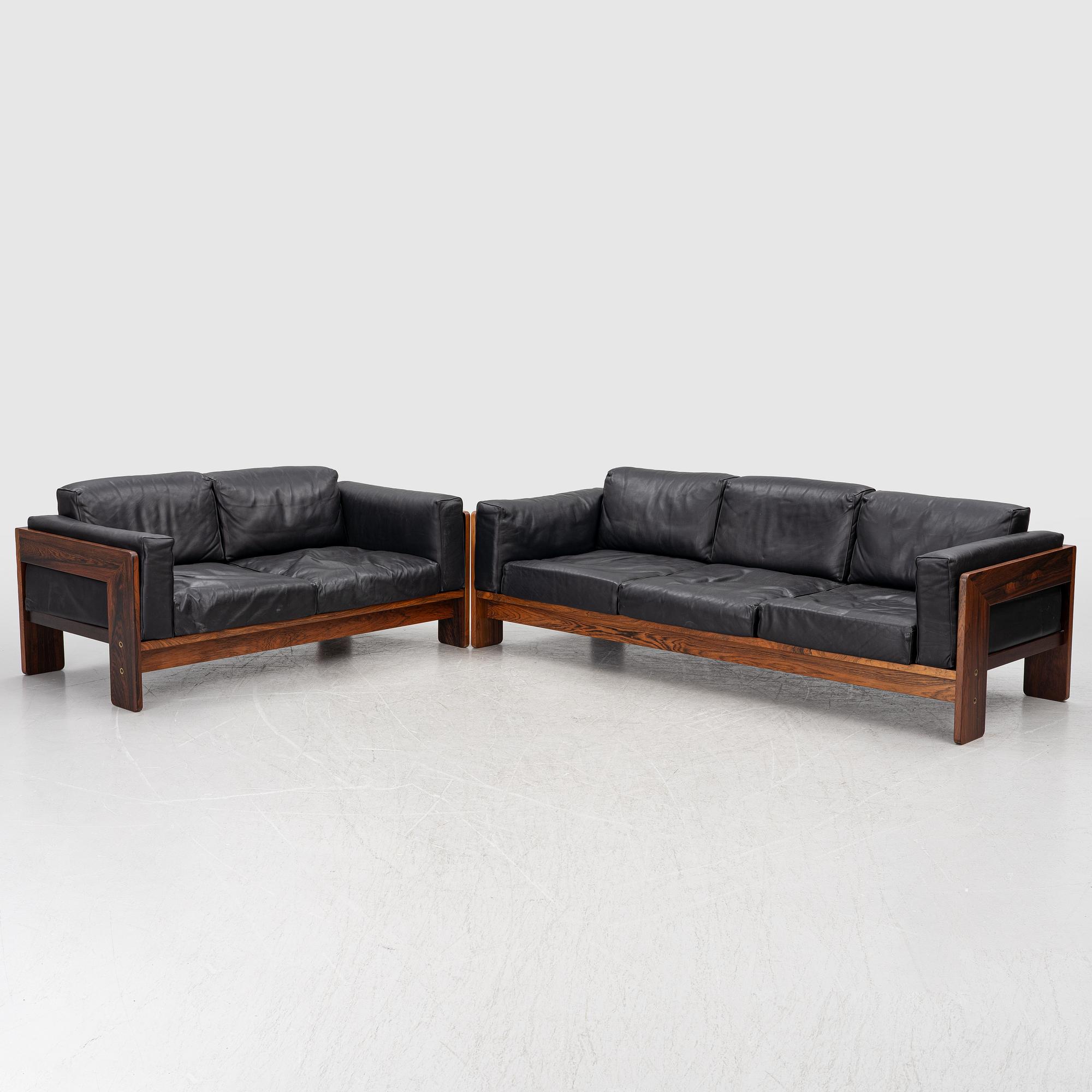 Afra & Tobia Scarpa, a pair of 'Bastiano' sofas, Haimi, Finland, 1960's/70's.