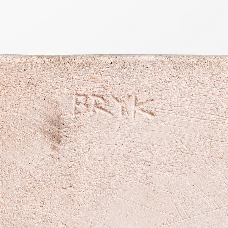 Rut Bryk, A stoneware relief signed BRYK.