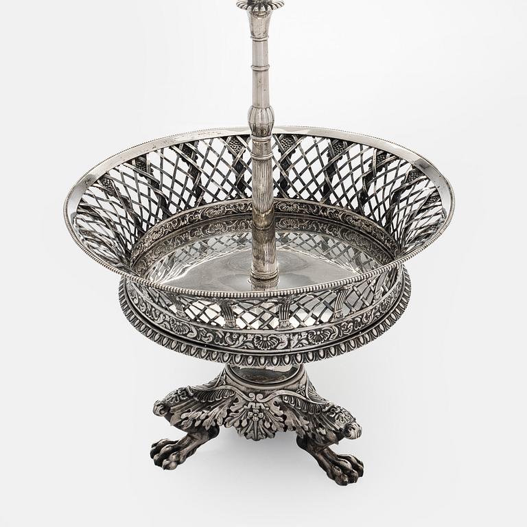 Gustaf Folcker, kakfat, silver, Stockholm 1839.