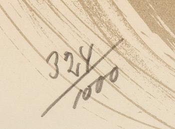 Marc Chagall, efter färglitografisk affisch numrerad 324/1000.