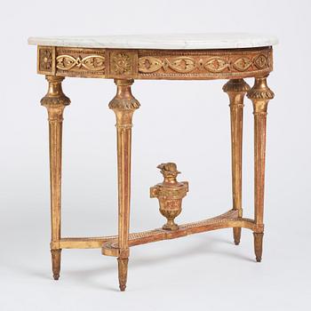 A Gustavian console table.