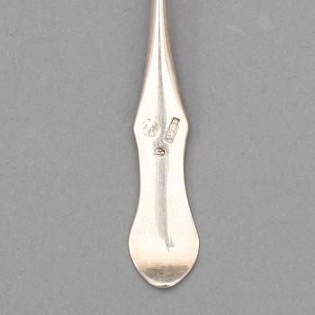 TESKEDAR, 6 st, silver, Erik Edquist, Torshälla 1803-1817. Total vikt 74 gram.