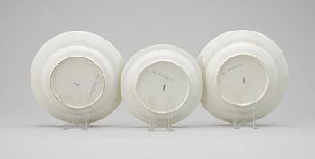A set of three Berlin 19th Century plates.