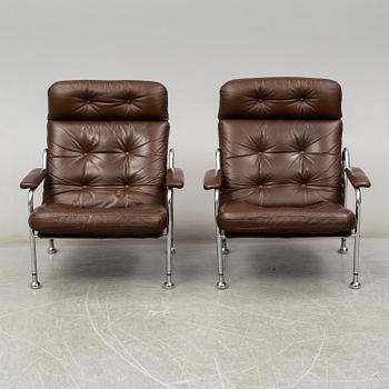 A pair of easy chairs, second half of the 20th century.