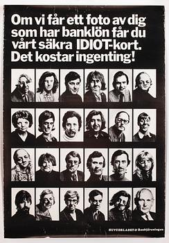 KJARTAN SLETTEMARK, 5 affischer, textil med tryck, utställningskatalog. 3 affisher signerade o dat -79 resp -81.