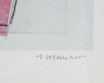 JAMES COIGNARD, färgetsning med carborundum och collage, signerad o numr 39/60.