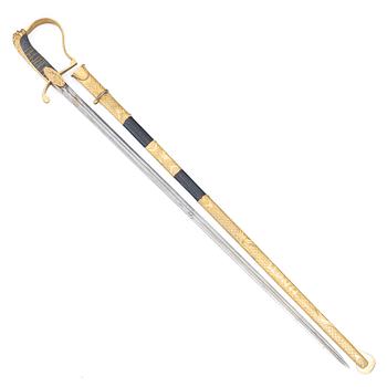Sabre, Sweden, for an officer, with scabbard.