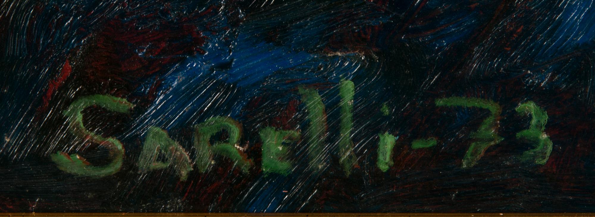 PAAVO SARELLI, oil on board, signed and dated -73.