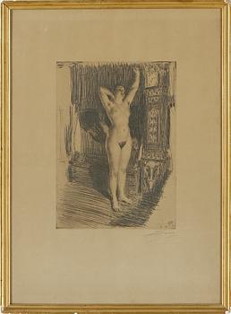 ANDERS ZORN, etsning, plåtsignerad o dat 1914, samt signerad i blyerts.