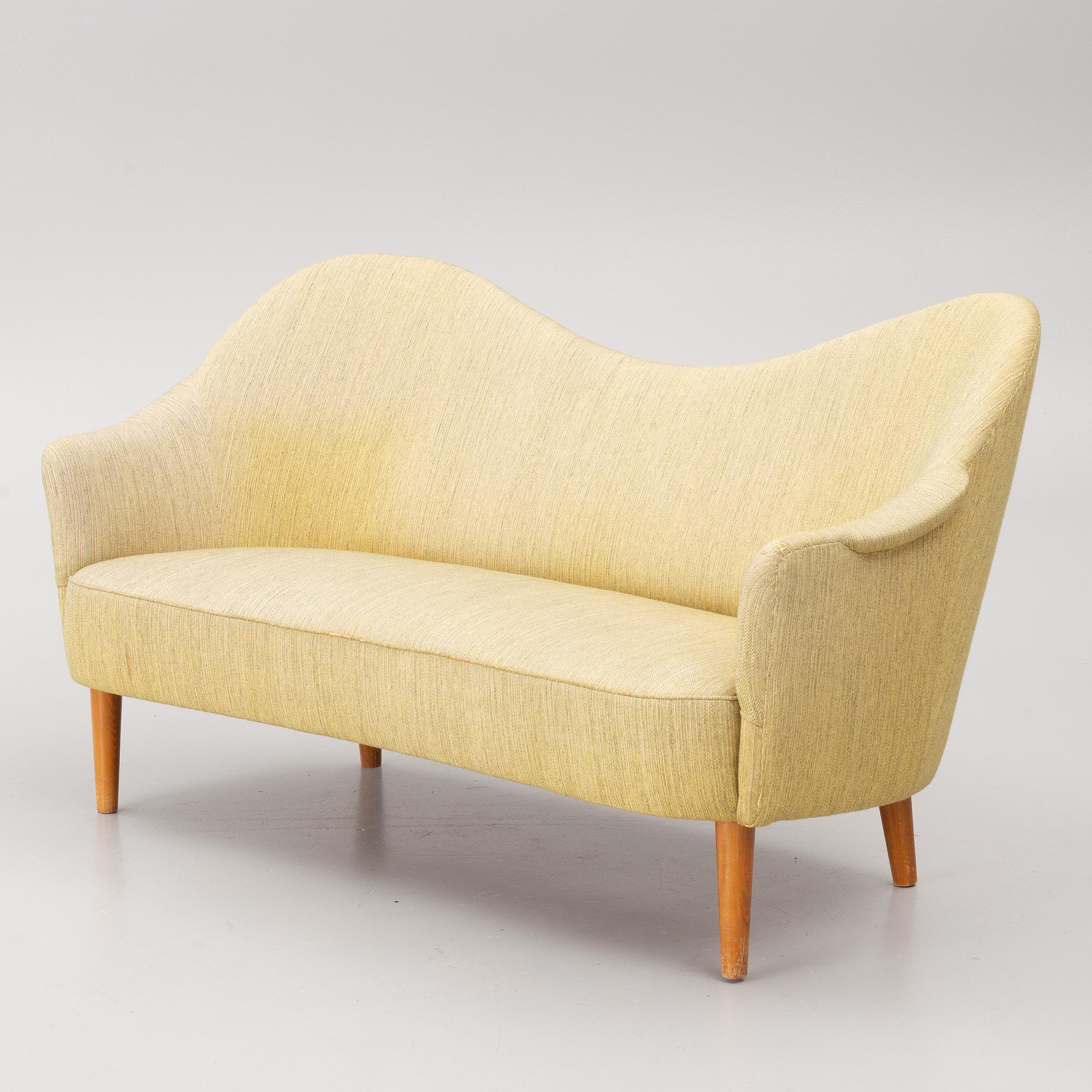 Carl Malmsten, a sofa and an armchair, 'Samspel'.