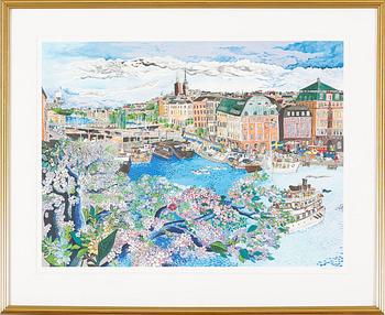 BENGT ELDE, liograph in colours, signed and numbered 128/390.