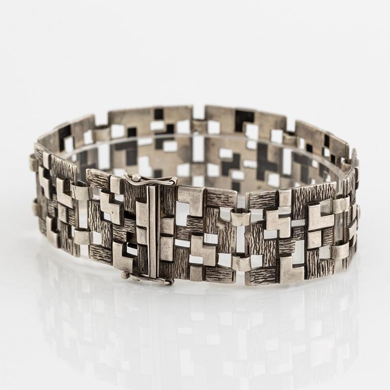 Armband, silver, troligen 1960-70-tal.