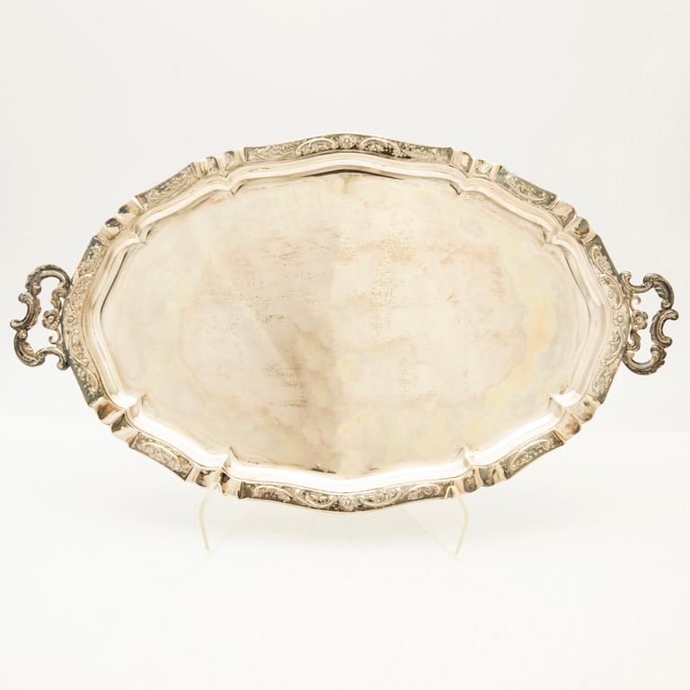 Serving dish, silver, Rococo style, 1944.