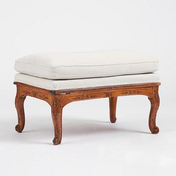 A French Régence stool, early 18th century.