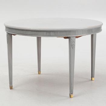 Gustavian style dining table, circa 1900.