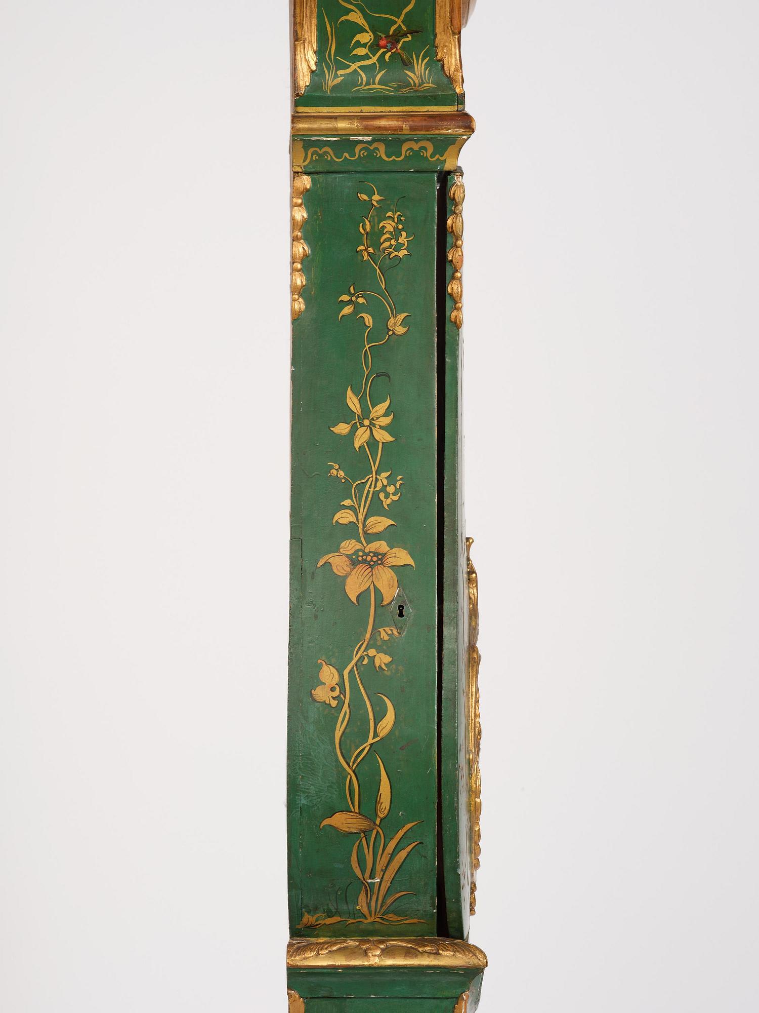 A rococo longcase clock by P. Ernst (watchmaker in Stockholm 1753-84).