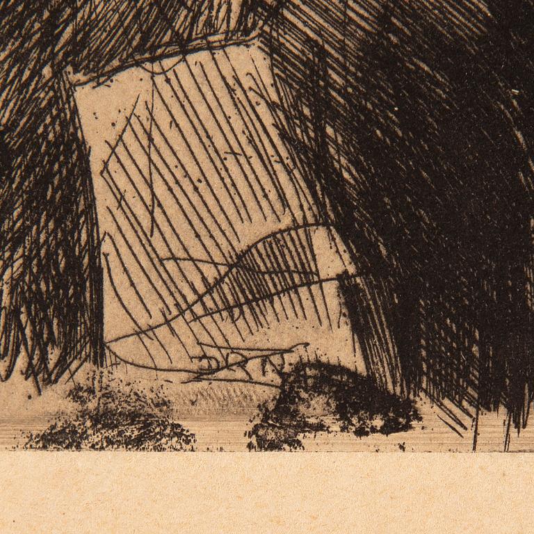 Anders Zorn, etsning, 1891, från den osignerade upplagan ur tidskriften "PAN", 1895.