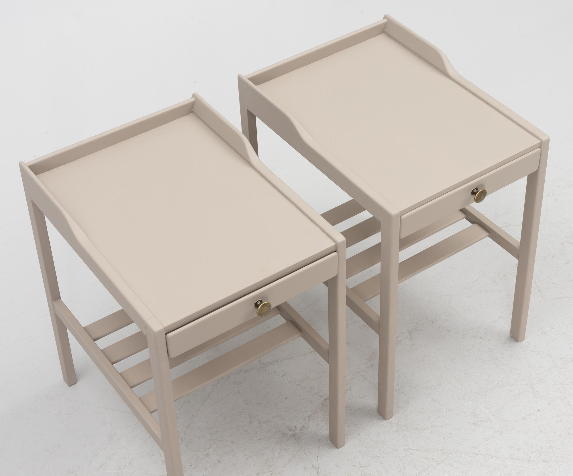 Bertil Fridhagen, sängbord, ett par, Bodafors, 1960-tal.