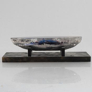 Bertil Vallien, a limited edition glass sculpture, Kosta Boda, Sweden, signed.