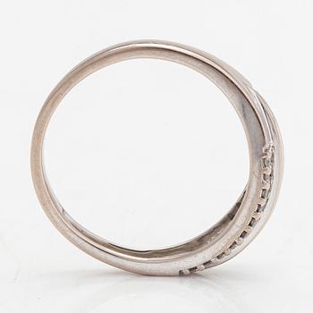 Ring, 14K vitguld och diamanter tot. ca 0,26 ct.  Kultakeskus, Tavastehus.