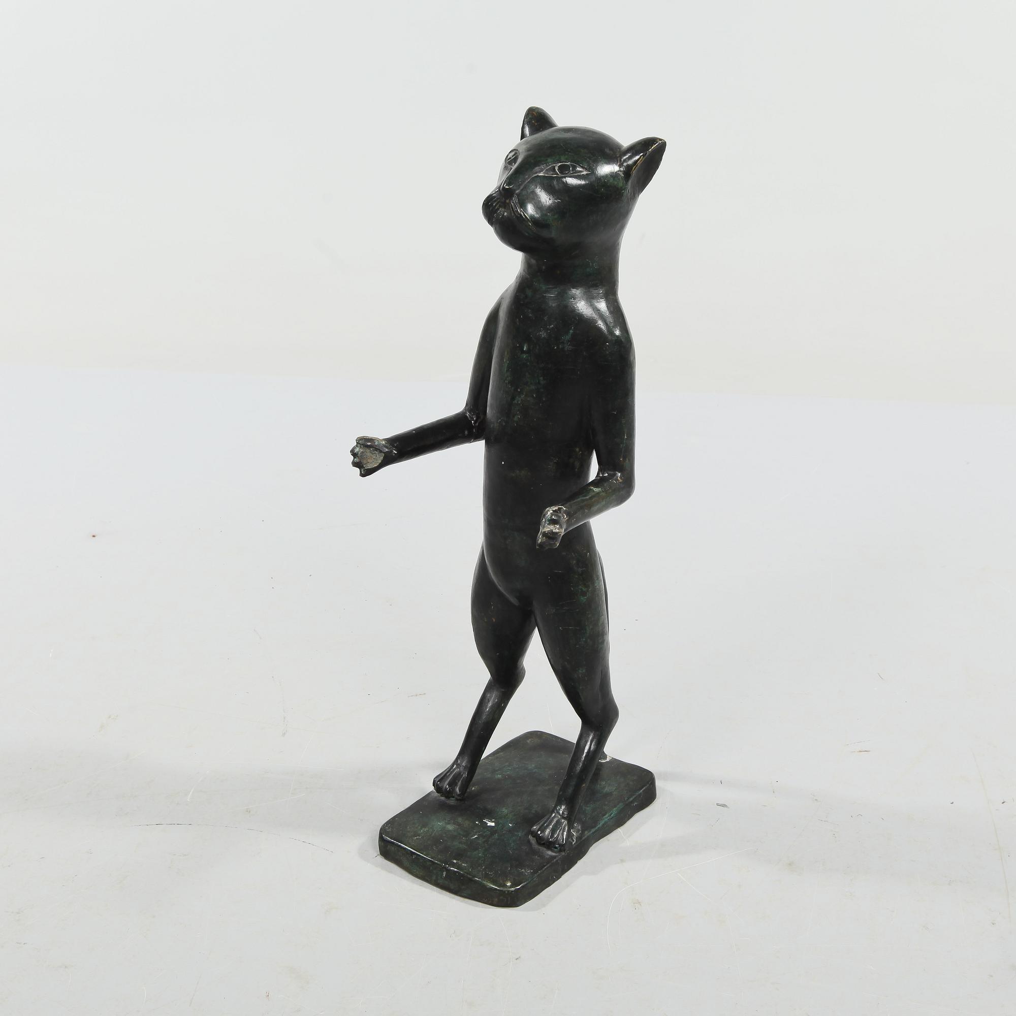 SKULPTUR, bemålad metall, 1900-talets andra hälft.