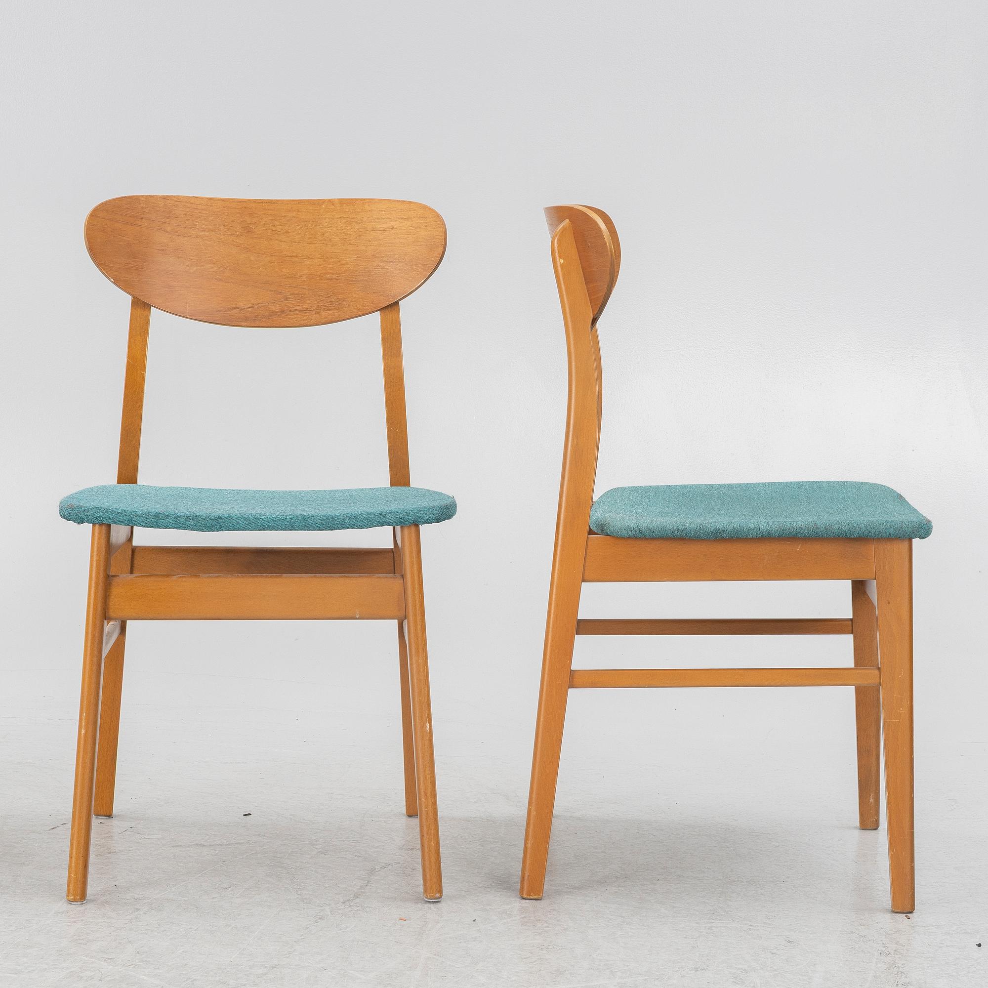 Chairs, 4 pcs, possibly IKEA, 1950s/60s.