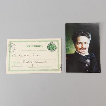 A post card with autograph by  August Strindberg.