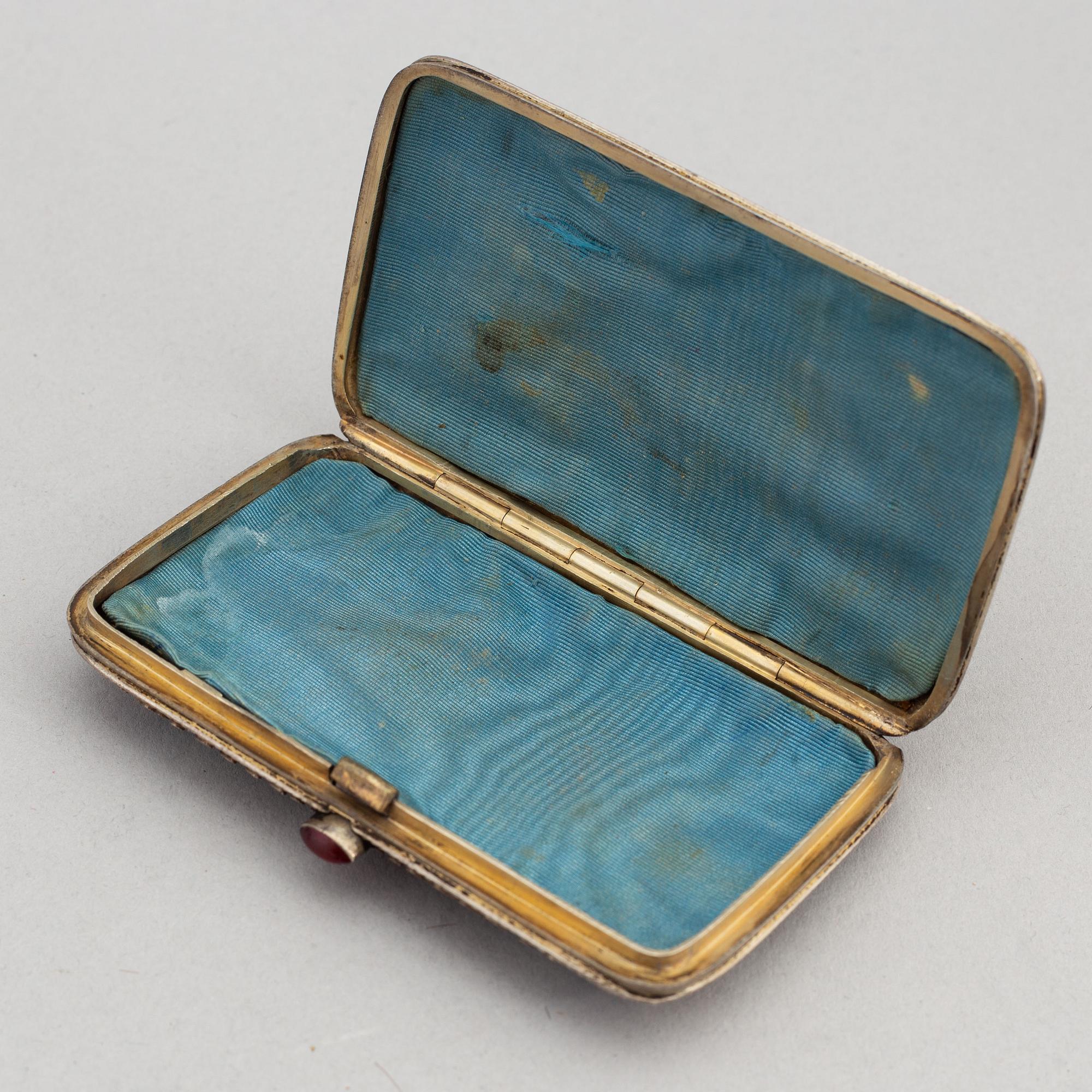 A set of Russian silver-gilt and enamel (7 pieces).