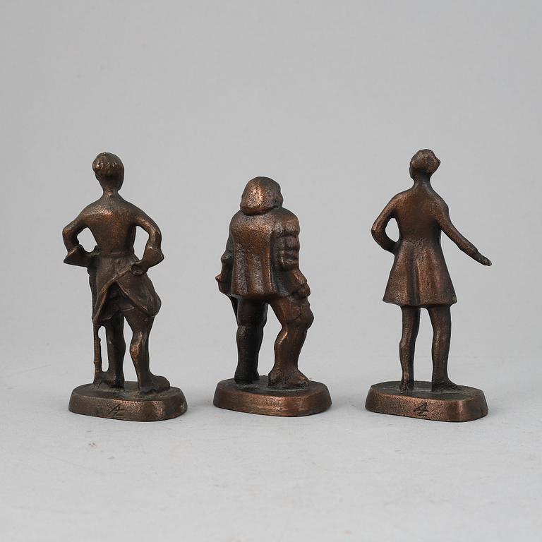 Allan Ebeling, sculptures, 3, signed.