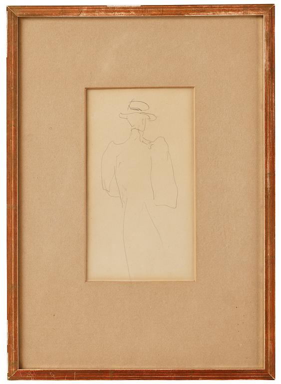 Henri de Toulouse-Lautrec, "Silhouette de femme de dos".