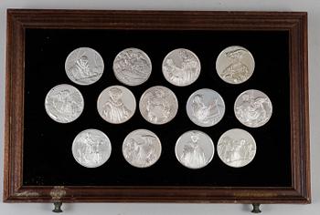 SAMLARMEDALJER, 50 st, sterlingsilver, "Rembrandt i silver", Franklin Mint AB, 1974.