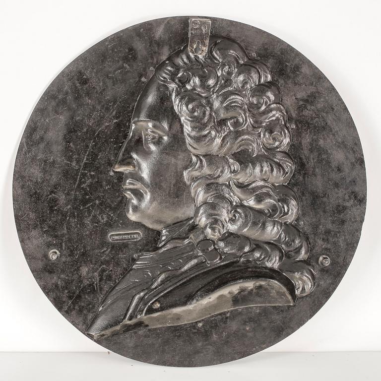 VÄGGPLAKETT, gjutjärn, Husqvarna, 1900-tal.